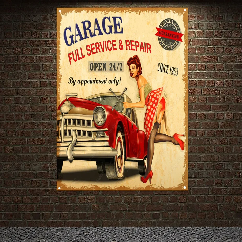 Auto Repair Shop Banners - Vintage CAR Full SERVICE & REPAIR