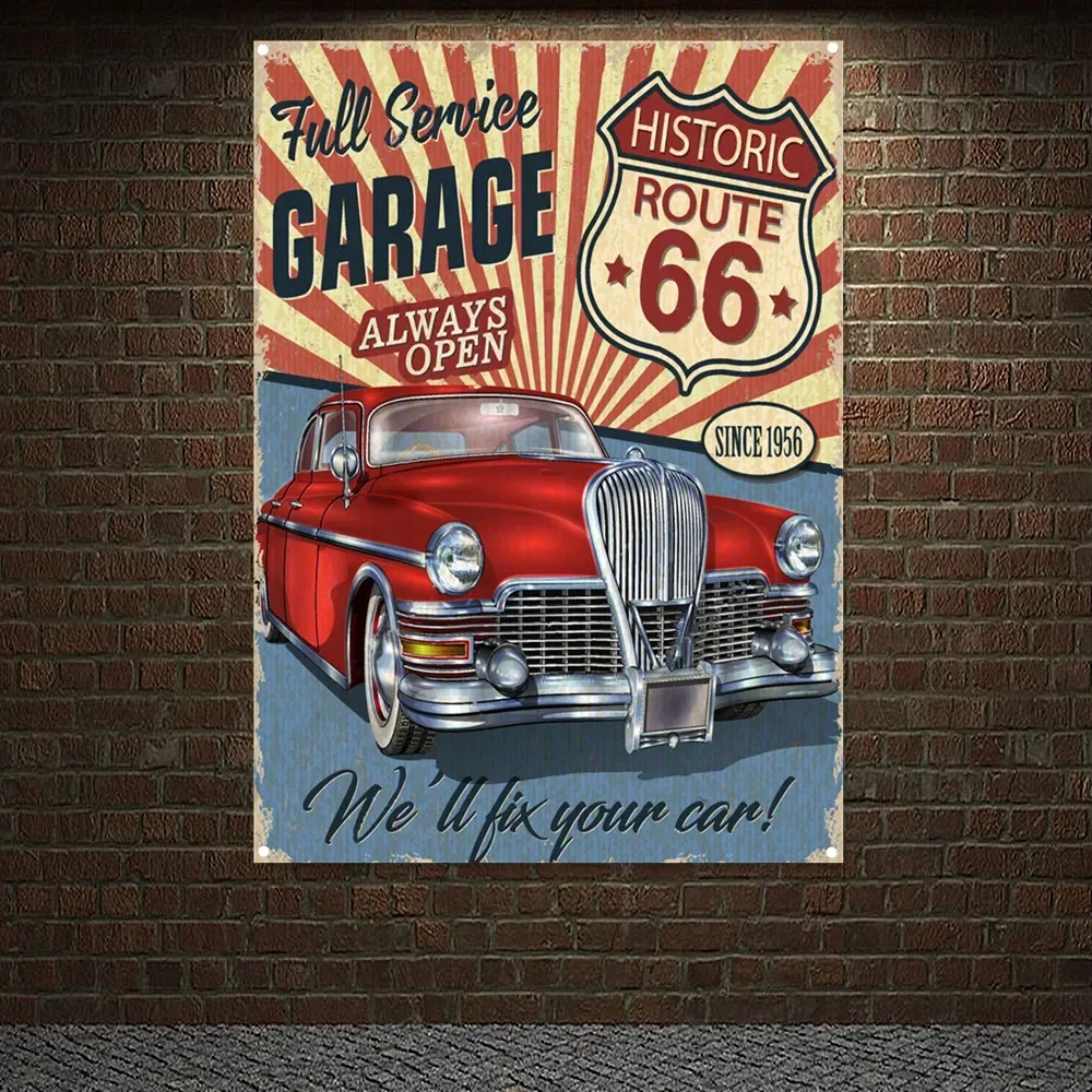 HISTORIC ROUTE 66 GARAGE Vinta - Auto Repair Shop Banners review and price