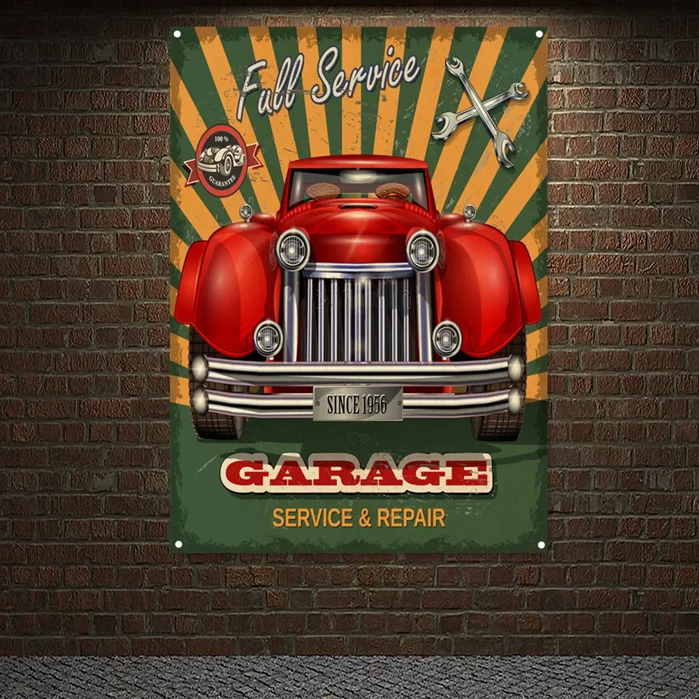 Vintage CAR Garage SERVICE & R - Auto Repair Shop Banners review and price