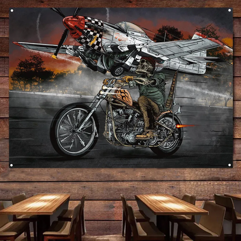 Motorcycles vs Old Fighters Vi - Auto Repair Shop Banners review and price
