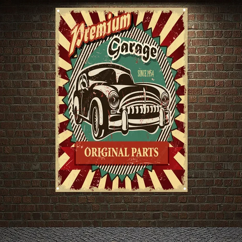 Premium Garage Vintage Car ORI - Auto Repair Shop Banners review and price
