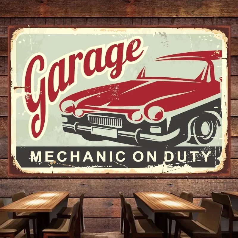 MECHANIC ON DUTY Vintage Cars  - Auto Repair Shop Banners review and price